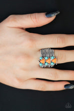 Load image into Gallery viewer, Point Me to Phoenix Orange and Turquoise Ring
