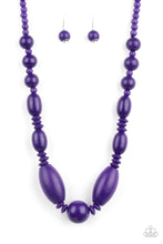 Load image into Gallery viewer, Summer Breezin  Wood Necklace - Pink or Purple
