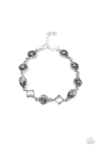 Paparazzi Eden Etiquette White Cat's Eye Bracelet with Clasp Closure