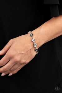 Paparazzi Eden Etiquette White Cat's Eye Bracelet with Clasp Closure