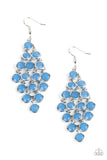 Paparazzi - Spring Dew- Blue Earrings - Exclusive Summer 2021