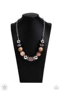 Paparazzi Blockbuster - A Warm Welcome - Brown and Cooper Necklace