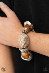 Paparazzi Glaze of Glory - Peach Brown Blockbuster Bracelet