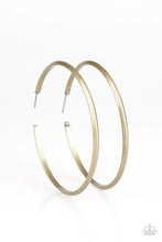 Load image into Gallery viewer, Paparazzi 5th Avenue Attitude - Brass Hoop Earrings

