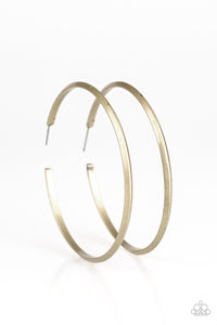 Paparazzi 5th Avenue Attitude - Brass Hoop Earrings