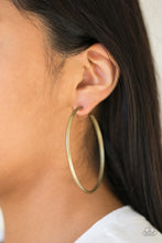 Load image into Gallery viewer, Paparazzi 5th Avenue Attitude - Brass Hoop Earrings
