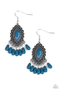 Paparazzi Private Villa Blue Earrings