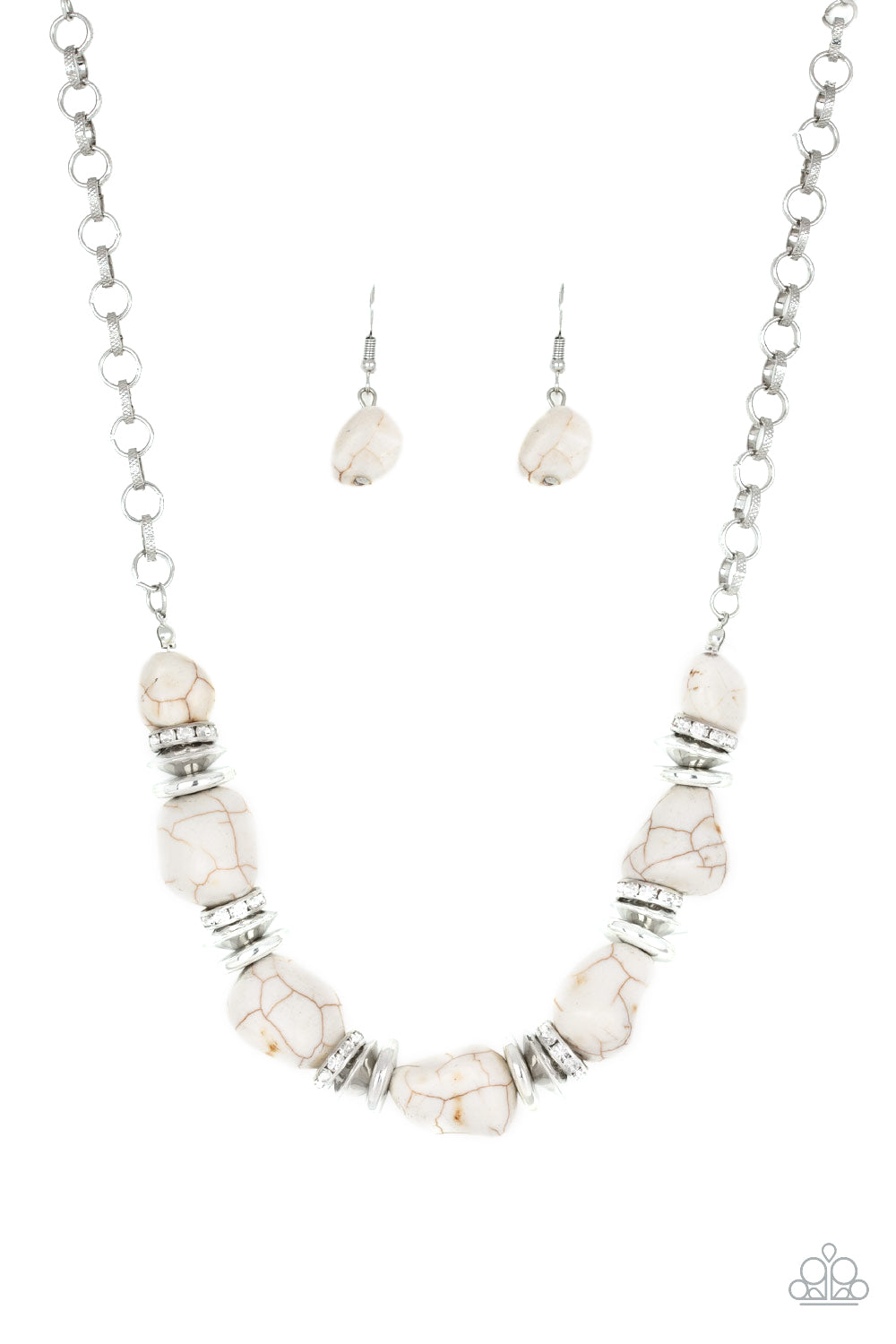 Stunningly Stone Age White Necklace