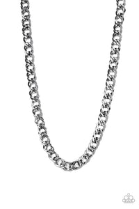 Paparazzi Undefeated Men's Black Chain Necklace