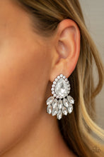 Load image into Gallery viewer, Paparazzi A Breathe of Fresh Heir White Rhinestone Post Earrings
