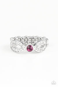 Paparazzi Extra Side of Elegance Pink Pearl and Rhinestone Ring