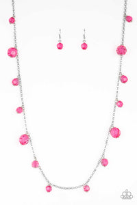 Paparazzi - Glow-Rider  -Long Pink Necklace