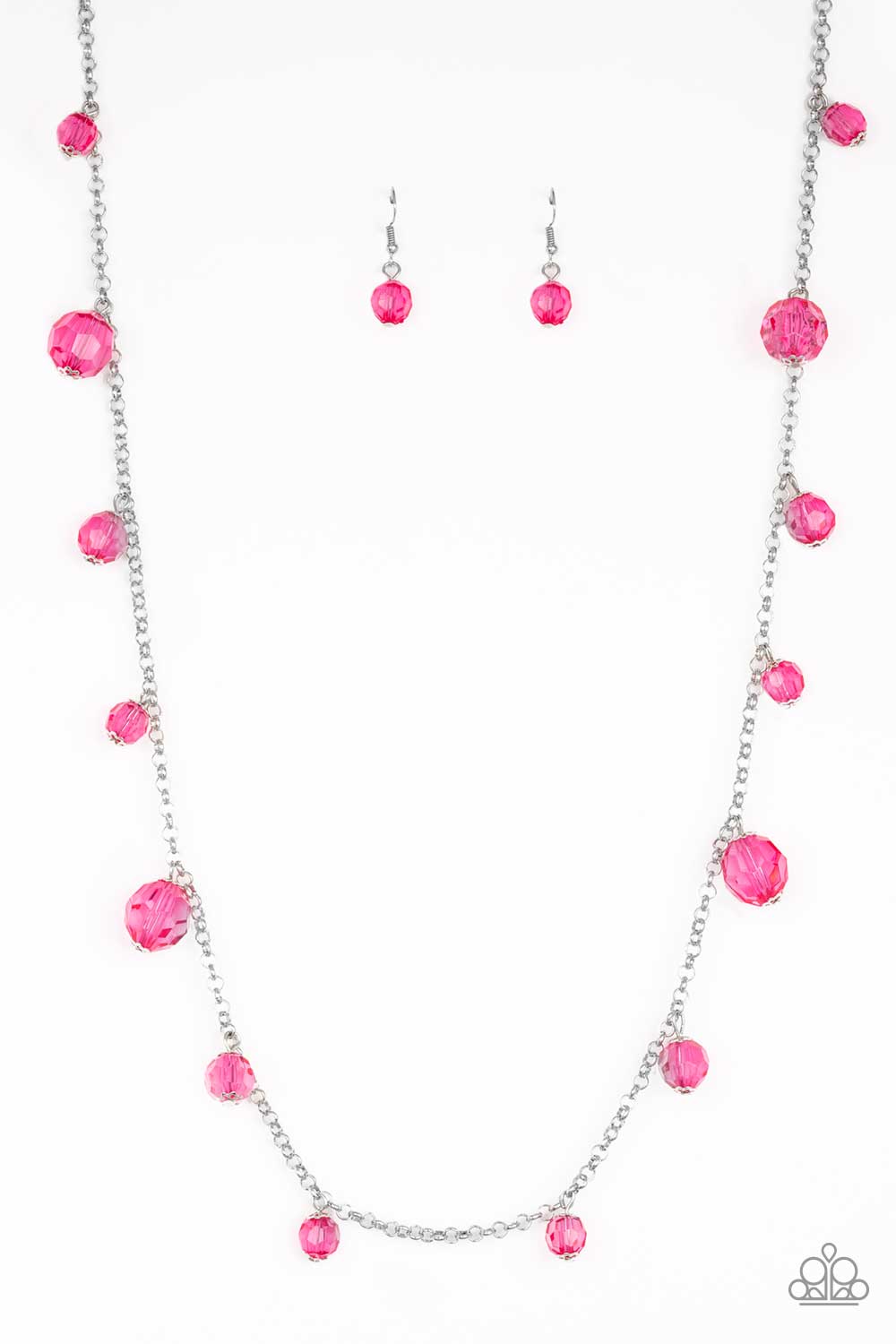 Paparazzi - Glow-Rider  -Long Pink Necklace