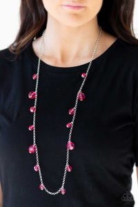 Paparazzi - Glow-Rider  -Long Pink Necklace