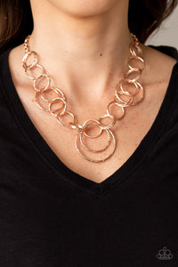 Paparazzi Ringing Relic Rose Gold Necklace