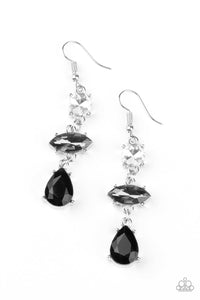 Paparazzi Starlet Twinkle Black Rhinestone Earrings