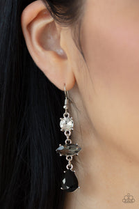 Paparazzi Starlet Twinkle Black Rhinestone Earrings