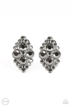 Load image into Gallery viewer, Paparazzi City Gardens Gunmetal Black Clip On Earrings with Hematite Stones
