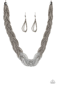 Paparazzi Brazilian Brilliance Silver Seed Bead Necklace