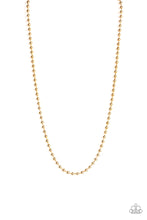 Load image into Gallery viewer, Paparazzi Mardi Gras Men&#39;s Gold Ball Chain Necklace
