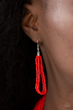 Load image into Gallery viewer, Right As Rainforest Red Seed Bead Necklace
