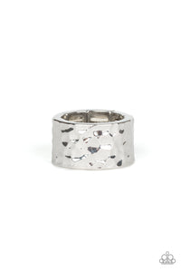 Paparazzi Self Made Man - Men's Silver Textured Ring