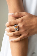 Load image into Gallery viewer, Laguna Luxury Moonstone Brown Ring with a Rhinestone Oval Frame
