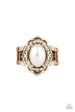 Load image into Gallery viewer, Paparazzi Metro Marina Brass Pearl Ring
