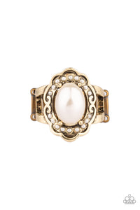 Paparazzi Metro Marina Brass Pearl Ring