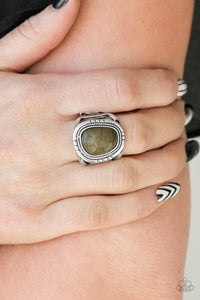 Paparazzi Out of the Range - Olive Green Stone Ring