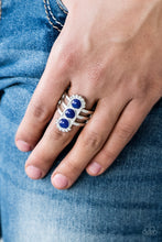 Load image into Gallery viewer, Paparazzi Rio Trio Blue Ring
