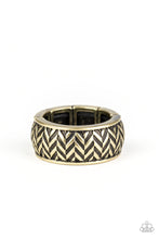 Load image into Gallery viewer, Paparazzi Survival Skills Chevron Pattern Men&#39;s Ring Choose from Brass and Silver
