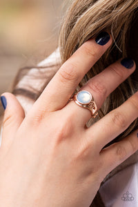 Paparazzi Just Goes to Glow Rose Gold Ring with Moonstone