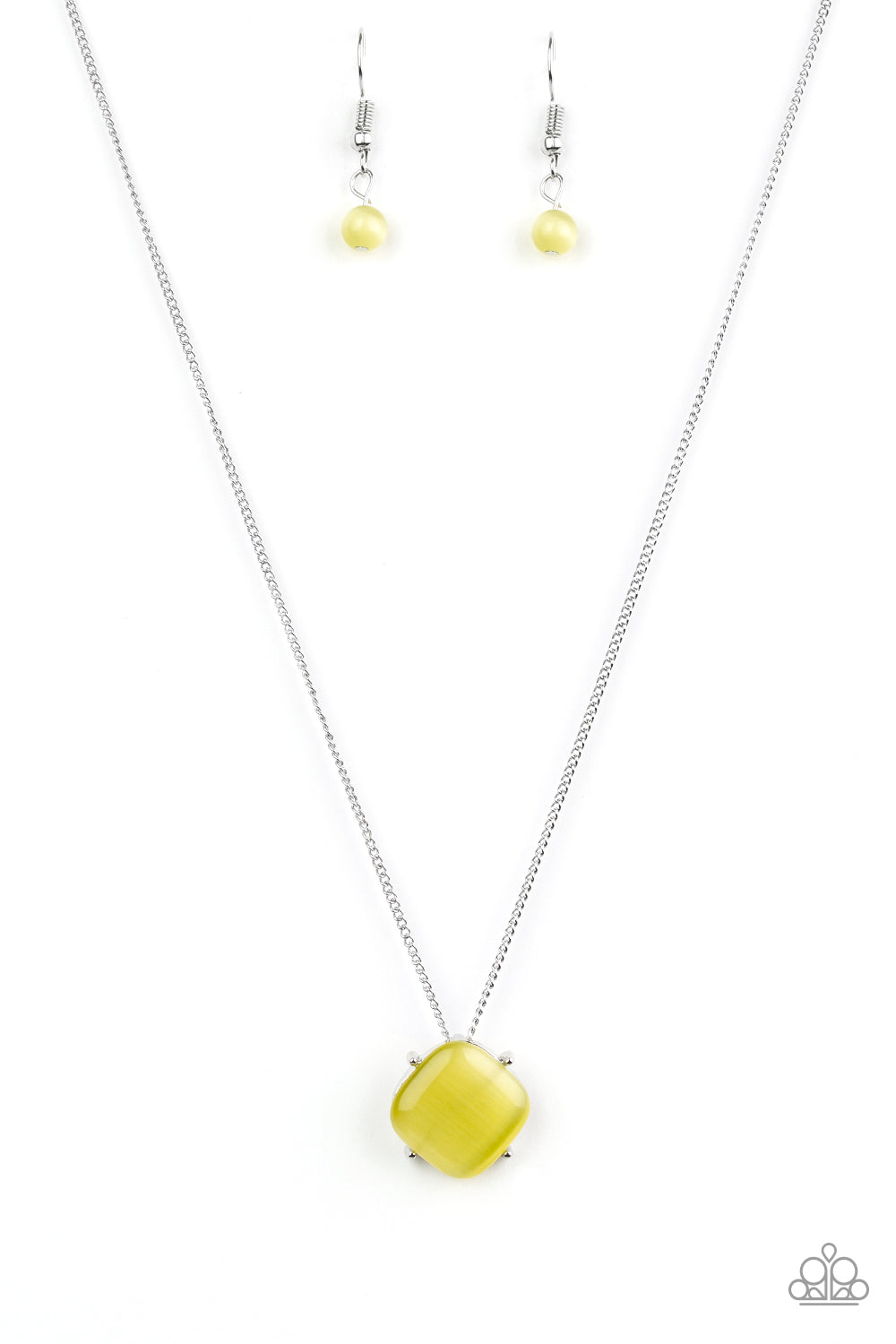 You GLOW Girl Yellow Moonstone Pendant Short Necklace