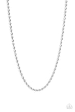 Load image into Gallery viewer, Paparazzi Double Dibble Men&#39;s Silver Rope Necklace
