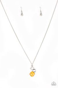 Paparazzi - Stylishly Square - Yellow Moonstone Necklace