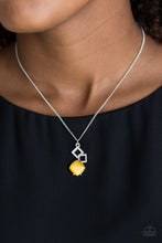 Load image into Gallery viewer, Paparazzi - Stylishly Square - Yellow Moonstone Necklace
