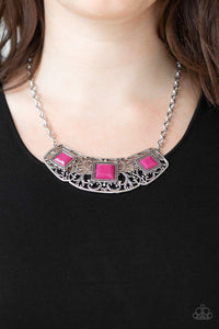 Feeling Inde-PENDANT Necklace -Pink, Purple, Red, Yellow