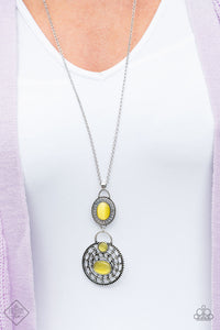 Paparazzi Glimpses of Malibu Yellow Moonstone Necklace and Bracelet - April 2019