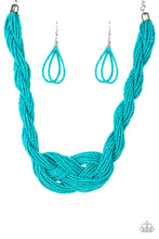 Load image into Gallery viewer, Paparazzi A Standing Ovation Turquoise Blue Seed Bead Necklace
