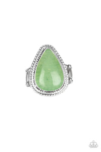 Mojave Mist Green Ring in a Triangle Shape