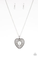 Load image into Gallery viewer, Paparazzi One Heart Long White Heart Moonstone Necklace
