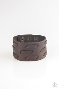 Paparazzi Be Your Own Huntsmen Men's Urban Brown Leather Bracelet