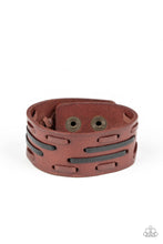 Load image into Gallery viewer, Paparazzi Cowboy Boot Camp Brown Urban Leather Men&#39;s Bracelet
