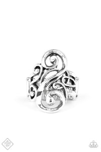 Musical Motif - Silver Fashion Fix Ring