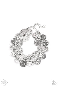 Paparazzi Rooted to the Spotlight Silver Disc Bracelet - Fashion Fix Feb 2020