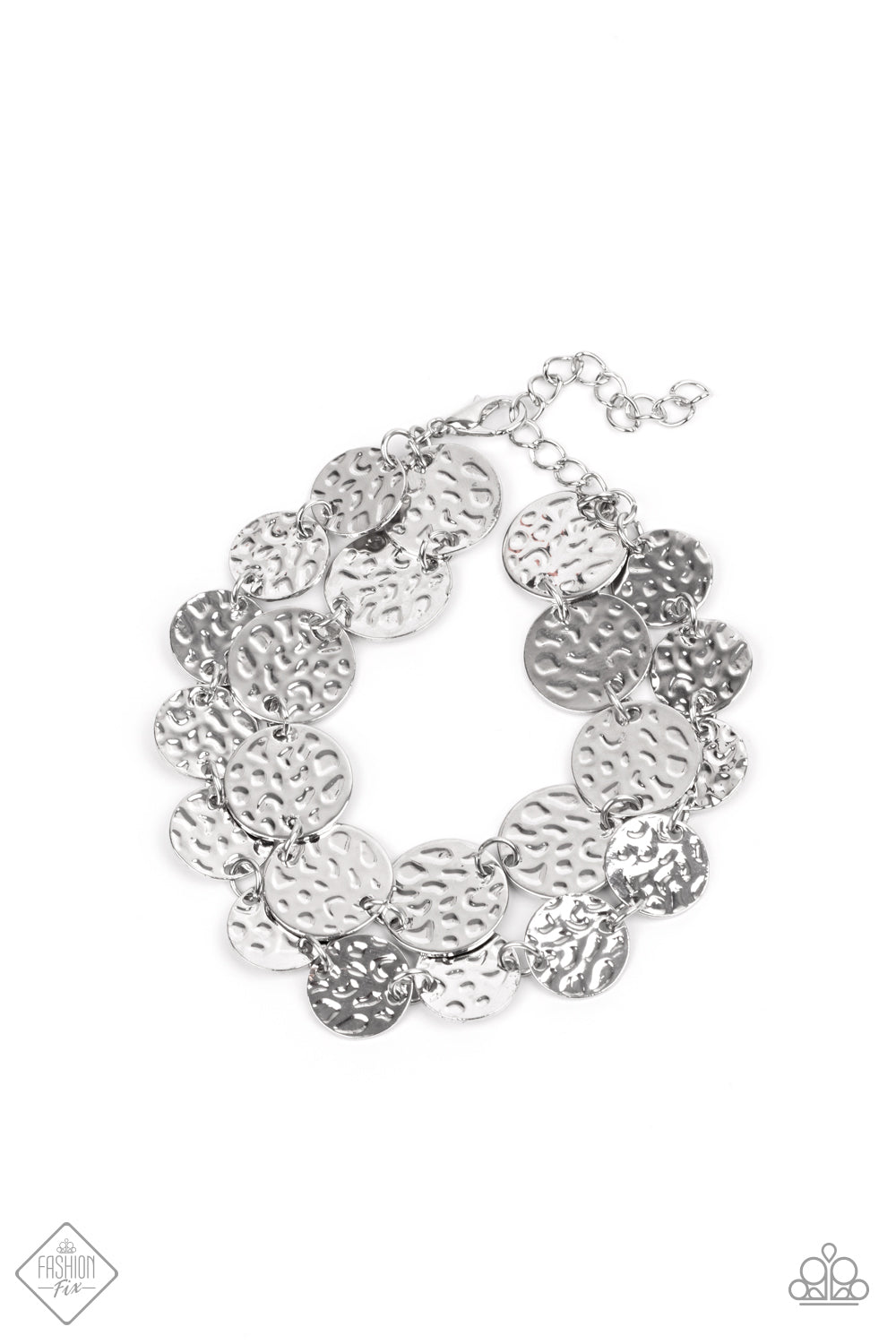 Paparazzi Rooted to the Spotlight Silver Disc Bracelet - Fashion Fix Feb 2020