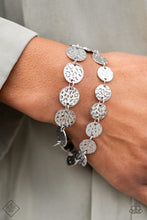 Load image into Gallery viewer, Paparazzi Rooted to the Spotlight Silver Disc Bracelet - Fashion Fix Feb 2020
