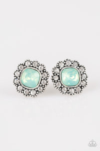 Paparazzi Little Lady Green Moonstone Post Earrings