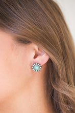 Load image into Gallery viewer, Paparazzi Little Lady Green Moonstone Post Earrings
